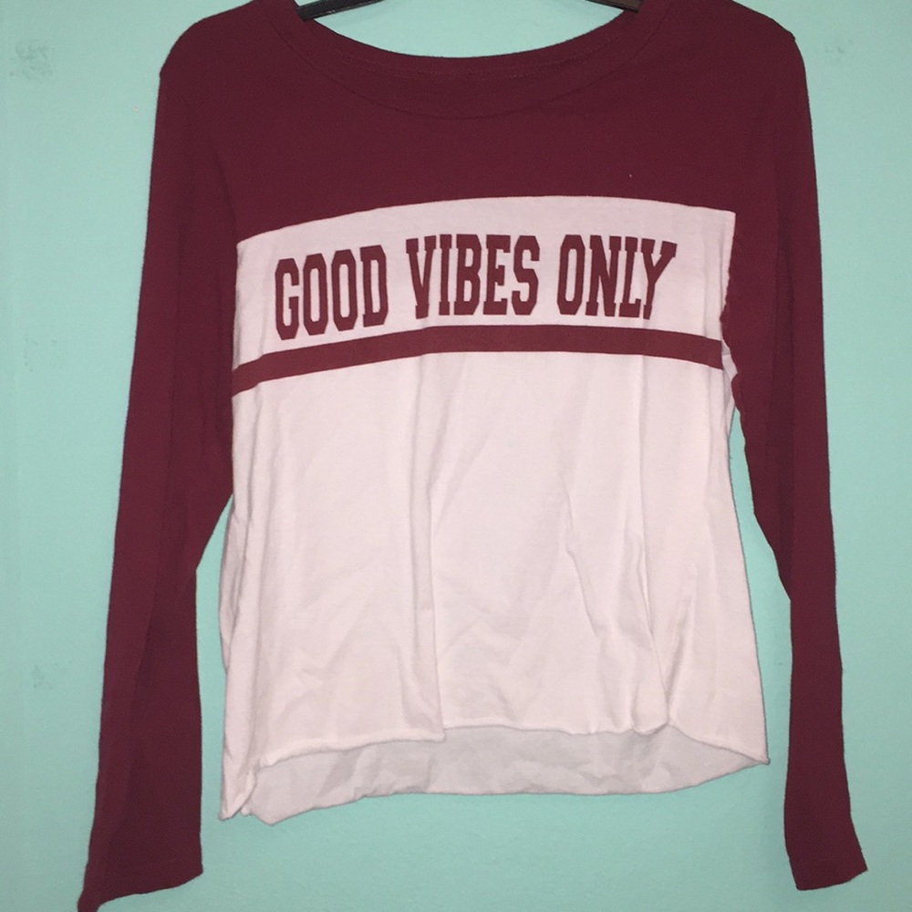 White and Maroon Baseball T